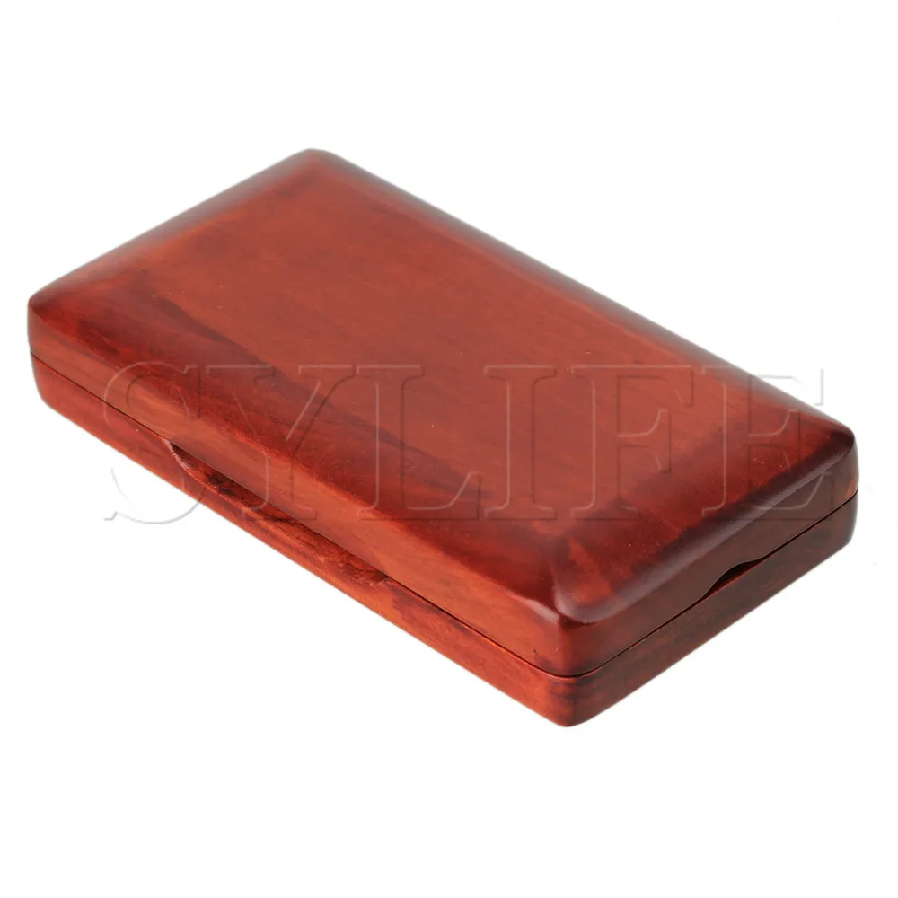 Astuccio Per Ance In Legno Resistente Intagliato A Mano Elegante Rosso Per Canne Da 3 Pezzi