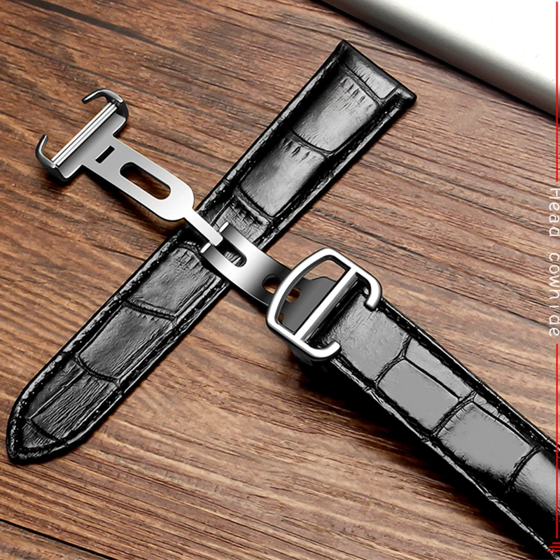 Ремешок из натуральной кожи с бабочкой для мужчин Cartier Tank Solo сменные Ремешки