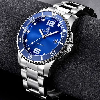 

BENYAR Stainless Steel Mechanical Watch Men Luxury Brand Waterproof Automatic Business Watch Male Clock relojes hombre