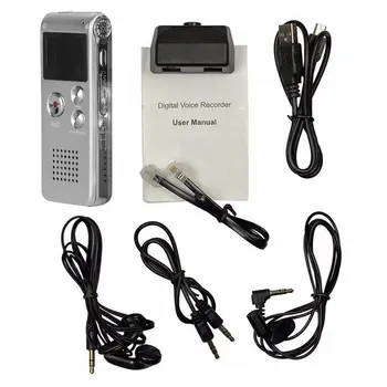

Multifunction Digital Voice Recorder 8G or 16G USB Rechargeable LCD Display Audio Voice Recording Dictaphone WAV MP3 Player