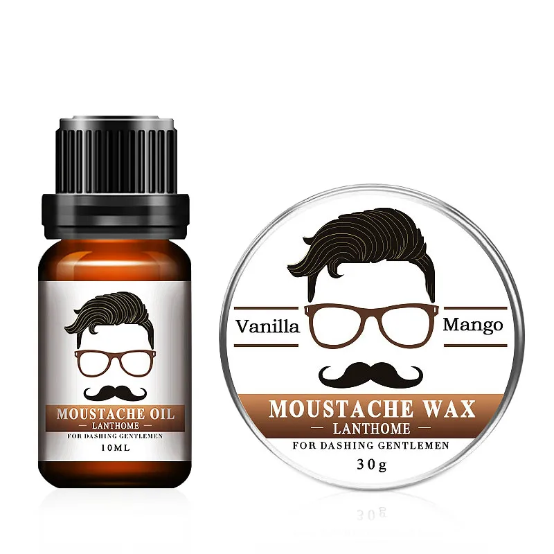 moustache oil wax Профессиональный натуральный кондиционер для роста бороды, бальзам для ухода, гладкая укладка, органический кондиционер для усов, воск для бороды, бальзам - Цвет: moustache oil wax