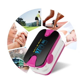 

OLED Portable Finger Tip Pulse Oximeter Blood Oxygen SpO2 PR PI Respiration Rate & Respiratory Waveform Monitor