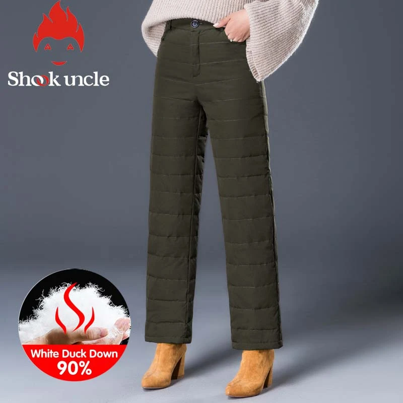 Pantalones de plumón de invierno para mujer