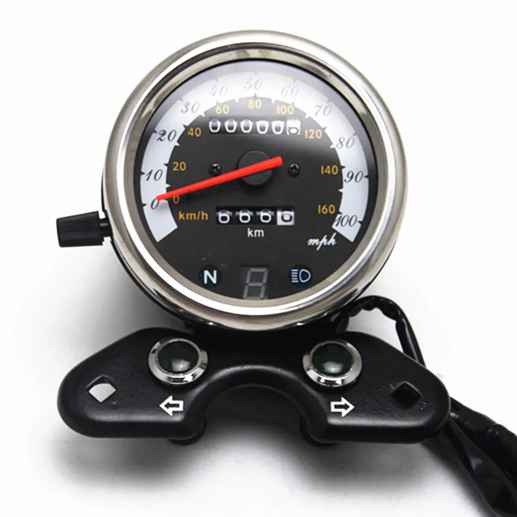 12V Motorcycle Dual Odometer Speedometer Digital Display Indicator Backlight