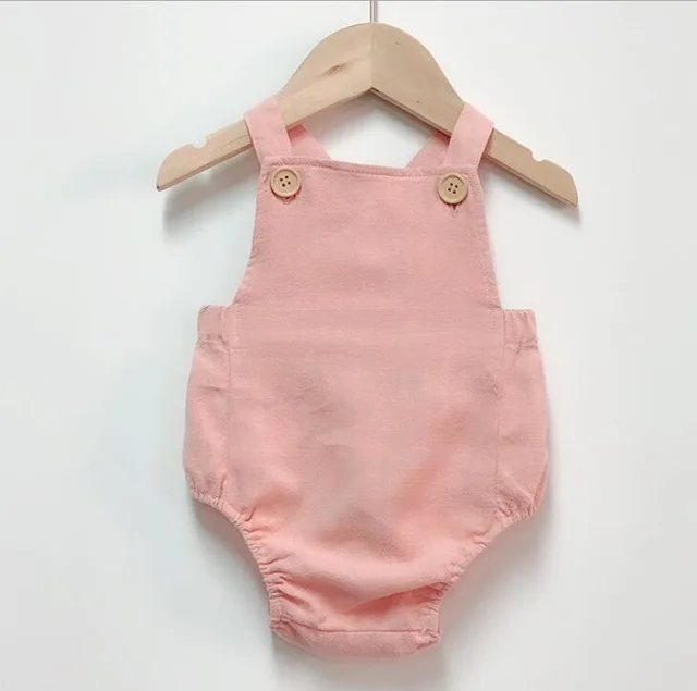 Pink Комбинезоны для маленьких мальчиков и девочек; комбинезоны с оборками для девочек в Корейском стиле; Детские Осенние Комбинезоны на весну; милая детская одежда для малышей - Цвет: Pink