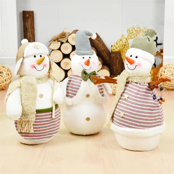 

Christmas Gift Snowman Doll Christmas Dekoration Cute Toy for Kids Seating Figurines Toys Xmas Table Display Window Decoration