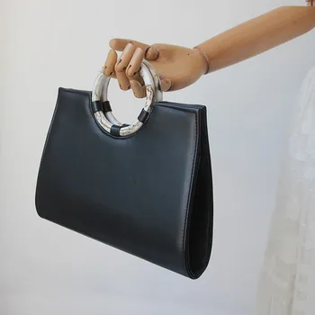 

New Women Messenger Bag Solid Luxury Black Tote Woman Shoulder Bag Handle Casual Day Clutch Bag