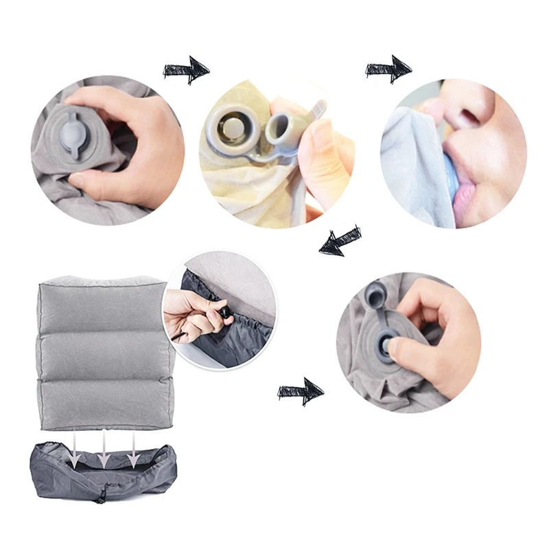 3 слоя надувная подушка Портативный дорожная подушка для ног для самолета поезда детская кровать ног коврик