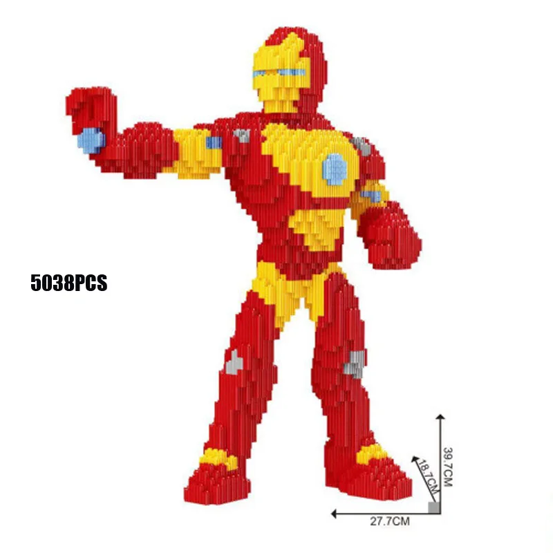 Idea ironman фигурки Мстители микро Строительные кирпичи Супер Герои соединительный