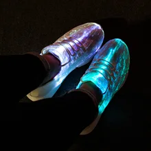 Светящаяся детская повседневная обувь с подзарядкой от USB дети со светодиодной подсветкой обувь, светящиеся кроссовки для девочек и мальчиков, розовый, черный