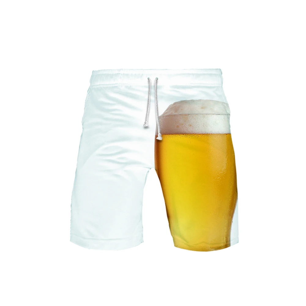 Beer day 3D Повседневная новая одежда с принтом Мужские дышащие и удобные летние шорты вентиляция Пляж Горячая Распродажа шорты плюс
