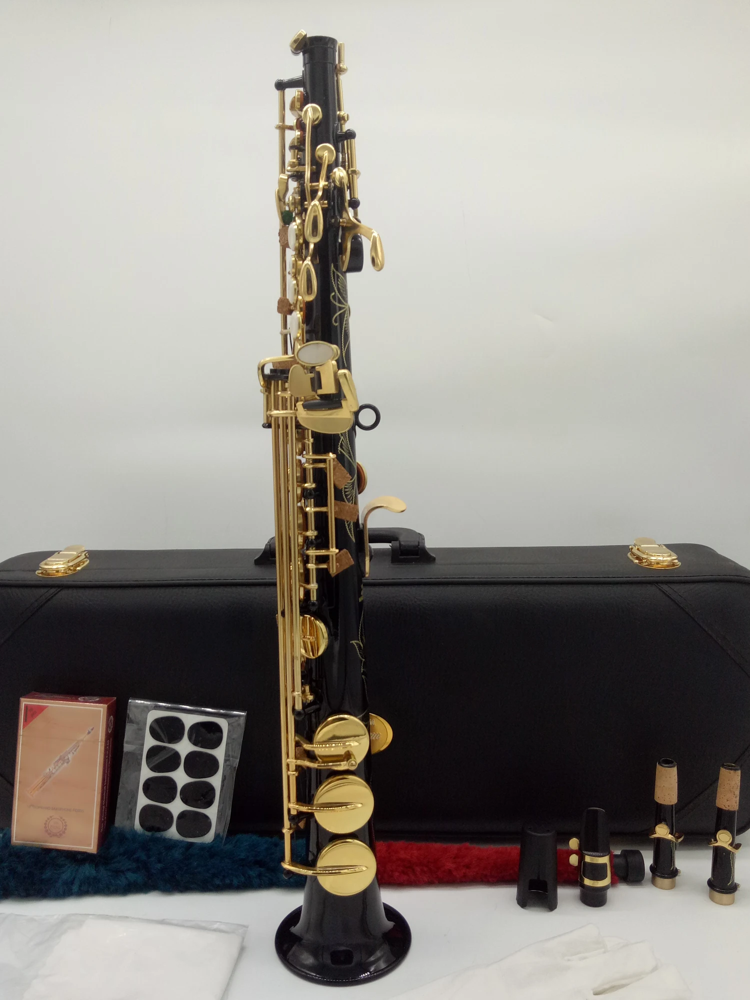 MFC Саксофон сопрано 875EX Профессиональный сопрано саксофон на заказ EX золотой лак цельный прямой мундштук трости шеи