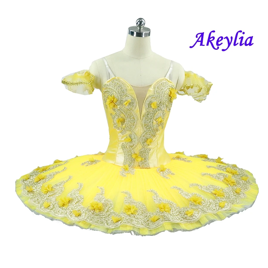 Raymonda Professional Ballet Tutu Costume Kitri Women Adult Yellow Paquita Ballet Tutus Skirt Classical Ballerina Stage Costume