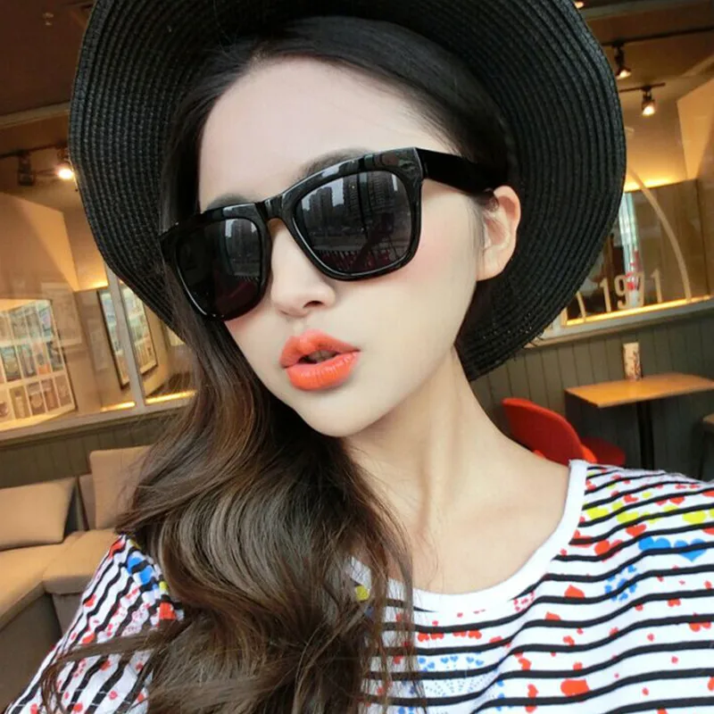 

Sunglasses Women Men Sun Glasses Mirror Eyeglasses Eyewear Square Plastic Frame Clear Lens UV400 Goggles Fashion 2019