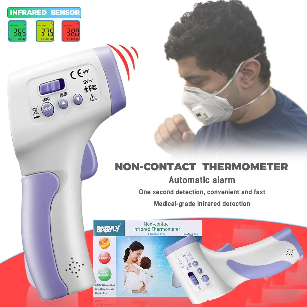 

2020 Forehead Thermometer Digital Infrared Body Temporal Thermometer Temperature Instruments Kill Corona virus Protection