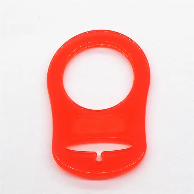 Red Chenkai 100 шт. прозрачные силиконовые mam кольца DIY детское кольцо для соски держатель цепи адаптер кольцо для NUK игрушечная еда класс BPA бесплатно - Цвет: Red