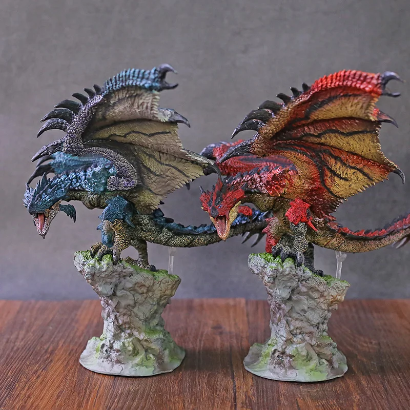 MHW Охотник за монстрами мир красный серебристый лазурный Rathalos Nergigante ПВХ фигурка