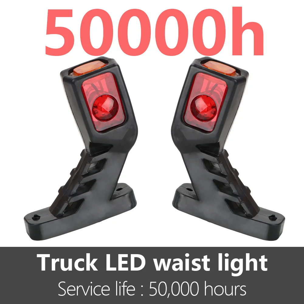 Led Tail Lights Led Marker Lights Led Warning Lights 12V 24V Taillights Trailer Side Marker Lights LED Truck Turn Signal Lamp Position Warning Indicator Lorry Heavy Duty Accessories