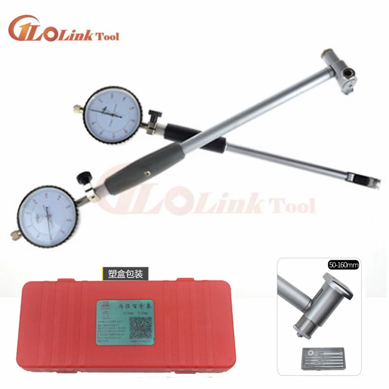 Dial Bore Gauge Dial Indicator Bore Gauge 50-160mm Diameter Indicator Measuring Engine Cylinder Tool Kit
