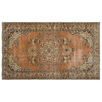 

Handmade Natural Vintage Turkish Area Rug 156x267 Cm-5'1''X8'9''