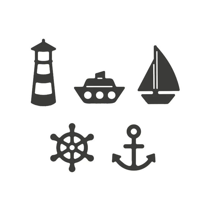 Herramienta de troquelado para hacer tarjetas, delicado Faro de barco, ancla de timón de velero, troqueles para hacer tarjetas, manualidades, novedad de 2019