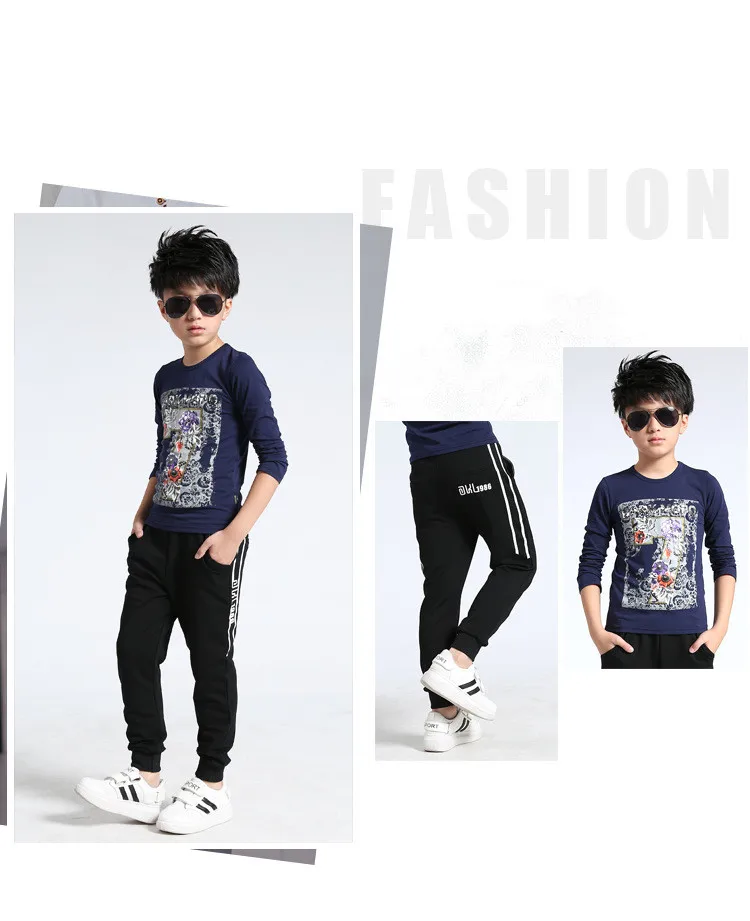 Spring Summer Kids Trousers Boys Sports Pants Teenage Girls Casual Leeter Solid Trousers Children Pants 5 6 8 10 12 14 Years