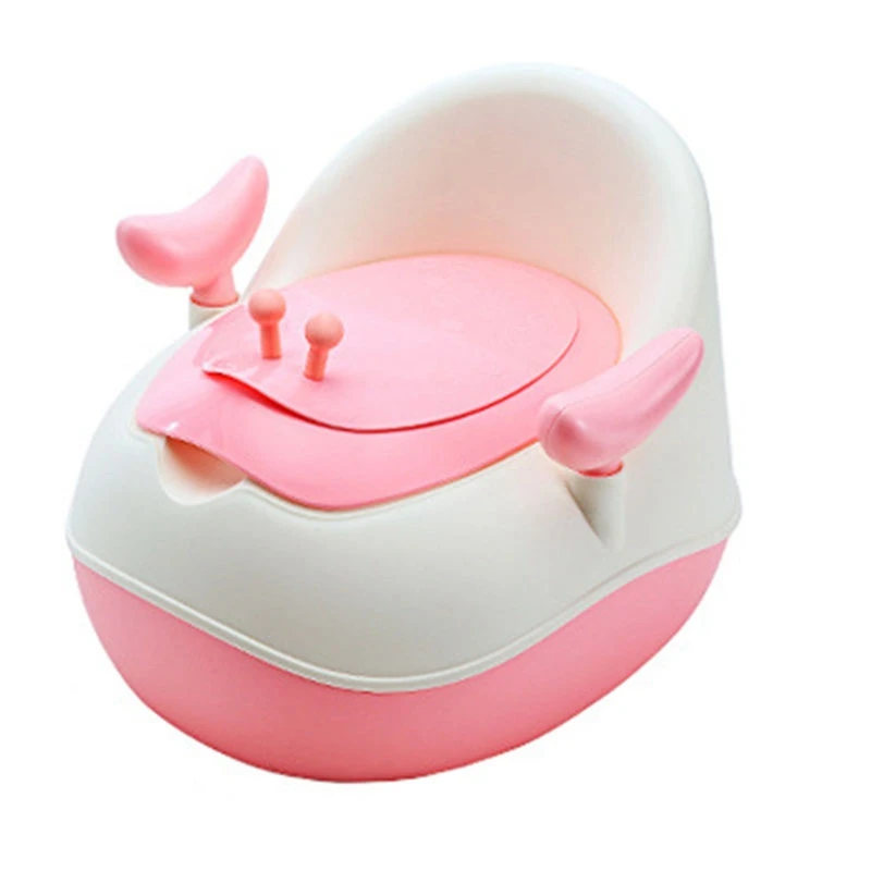 Pink Мягкий детский горшок, пластиковый дорожный горшок, Детский горшок для обучения горшку, милый детский туалет, безопасный Детский горшок, тренировочный стул, детский дорожный горшок - Цвет: Pink