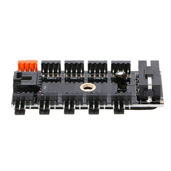 

2020 New IDE Molex 1 To 10 Way PWM Cooling Fan Hub 4-Pin 12V Power Socket PCB Adapter
