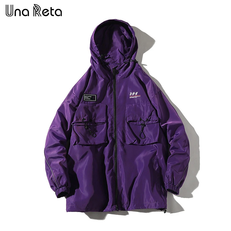 

Una Reta Hooded Jacket Men Autumn Casual New Long Windbreaker Coat Jackets Man Hip Hop Oversized Mens Track Jacket Streetwear