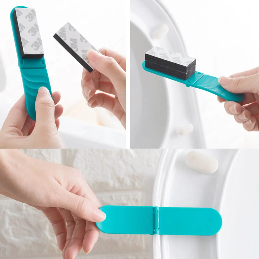 Portable Foldable Small Toilet Seat Cover Lifter Sanitary Close stool Seat Cover Lift Handle for Travel Home Bathroom