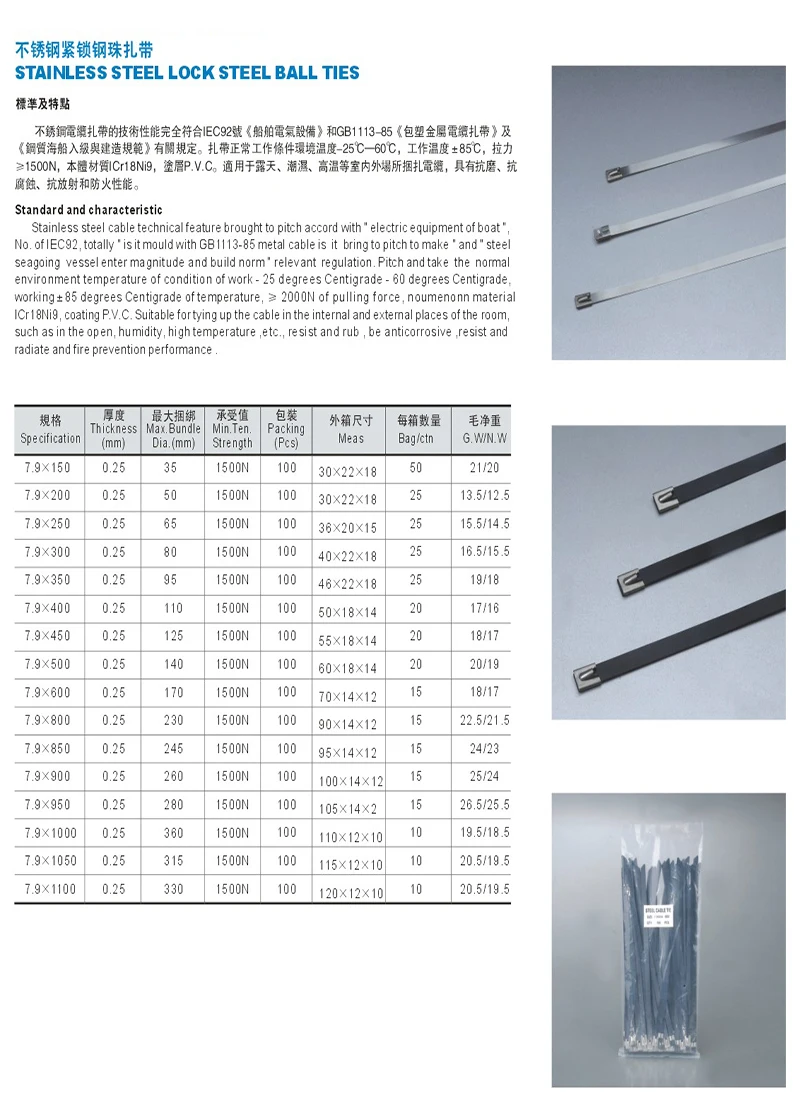 不锈钢扎带样本1