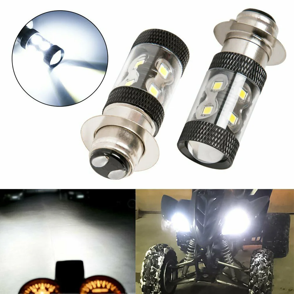 2pcs/set Motorcycle LED Headlight 6000K White H6M Light Replacement Accessories For YFZ450R Rhino 700 Raptor YFM660
