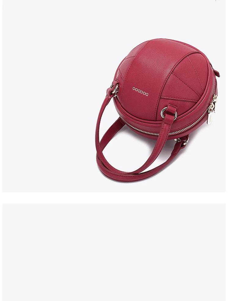 Small Ball Shape Round Shoulder Bag For Women Female PU Leather Fashion Messenger Flap Crossbody Bags Portable Women Handbags