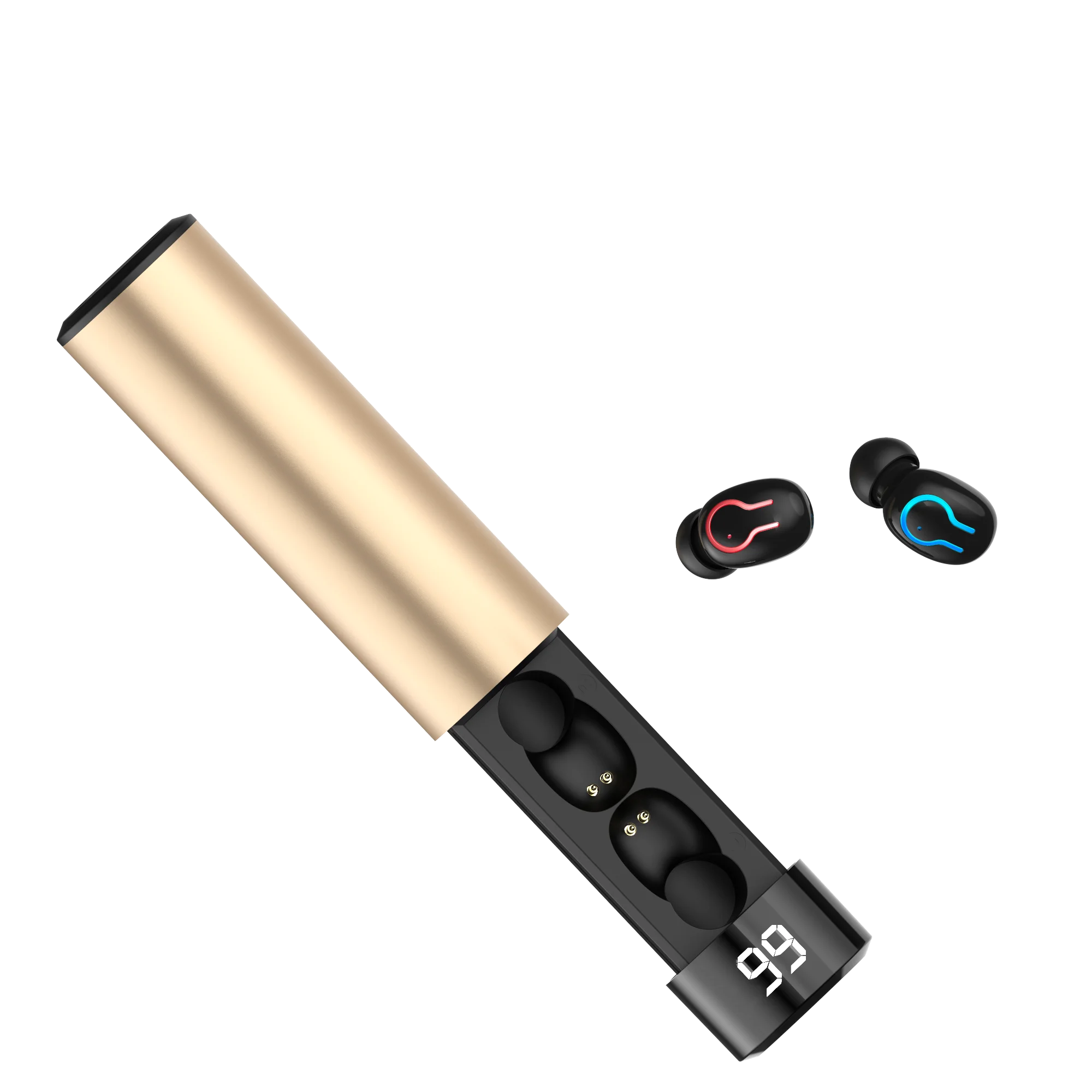 Q67 TWS беспроводные наушники 3D стерео мини Bluetooth наушники 5,0 с двойным микрофоном спортивные водонепроницаемые наушники гарнитура для автоматического сопряжения - Цвет: Золотой