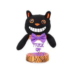 Хэллоуин конфеты баночка Пластиковый черный Кот красивый Контейнер банки для хранения печенья кукла Конфетница украшение для магазина