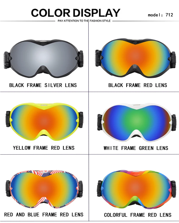 Anlorr брендовые лыжные очки сферические двухслойные линзы анти-туман уличное спортивное снаряжение снежные очки альпинистское лобовое стекло