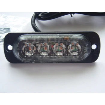 

Light Car Flashing Light Lamp Kit Accessory DC 12V-24V Blue 4LED Beacon