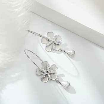 

TS-ED010 High Quality 925 Sterling Silver Fine Jewelry Spain Version Bear Jewelry Women's Earrings Wholesale Price Free Shipping