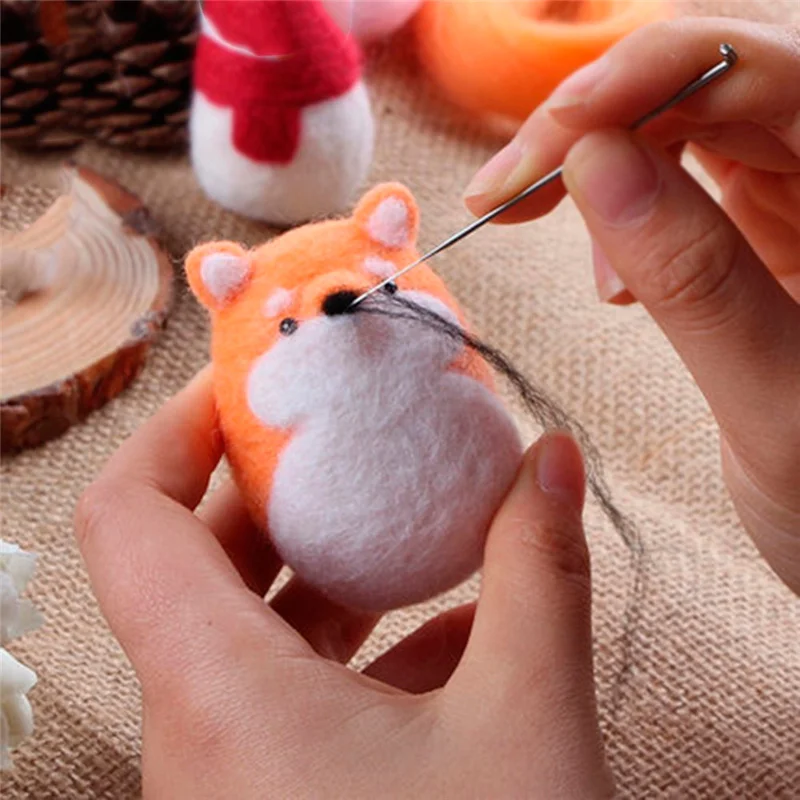Кукла Шерсть Войлок ремесло DIY не законченный комплект игрушек ручной работы набор для игольчатого материала мешок пакет DIY Швейные аксессуары детские подарки - Цвет: type-3