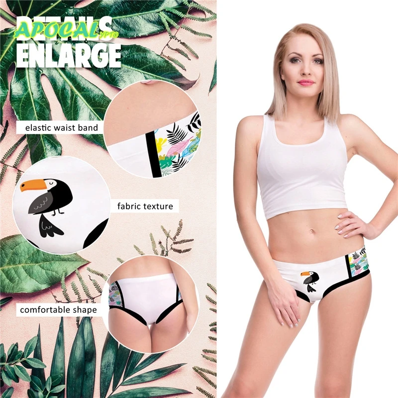 APOCAL Sexy Funny Panties 3d Print Unicorn Letter Female Underwear Women's panties Seamless Briefs ropa interior mujer lingerie
