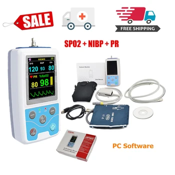 

FDA CONTEC PM50 Portable Vital Signs Patient Monitor NIBP/SpO2/Pr,PC Software