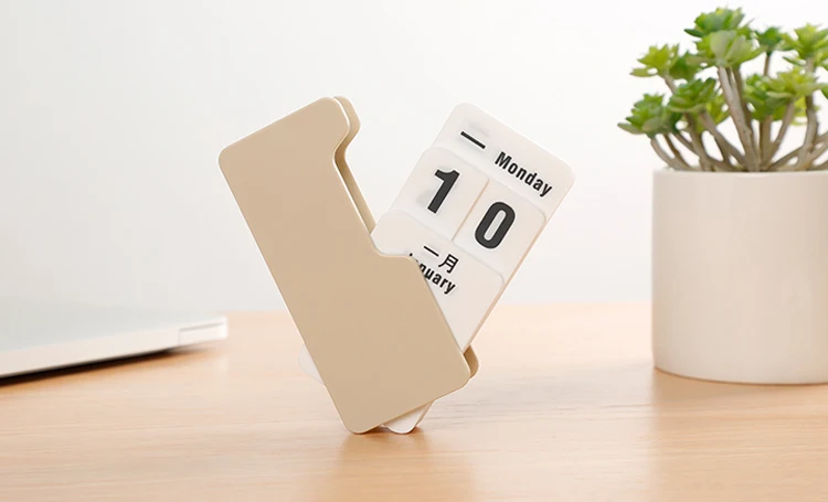 Novelty PP Perpetual Calendar Vintage DIY Calendars Art Crafts Home Office School Planning Organizer Desk Decoration Gifts