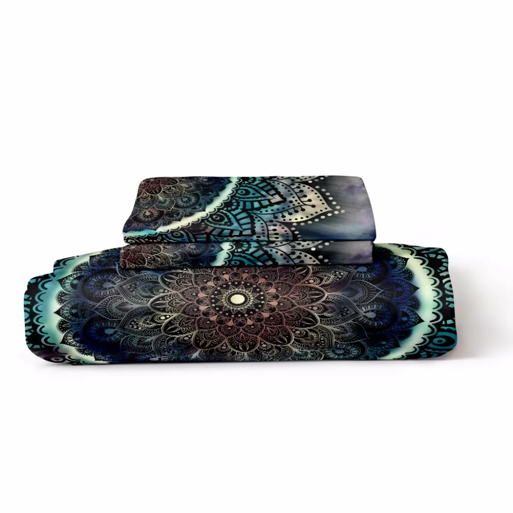 3D богемный стиль постельных принадлежностей модный тренд градиент солнце цветок Мандала значение текстильные постельные принадлежности