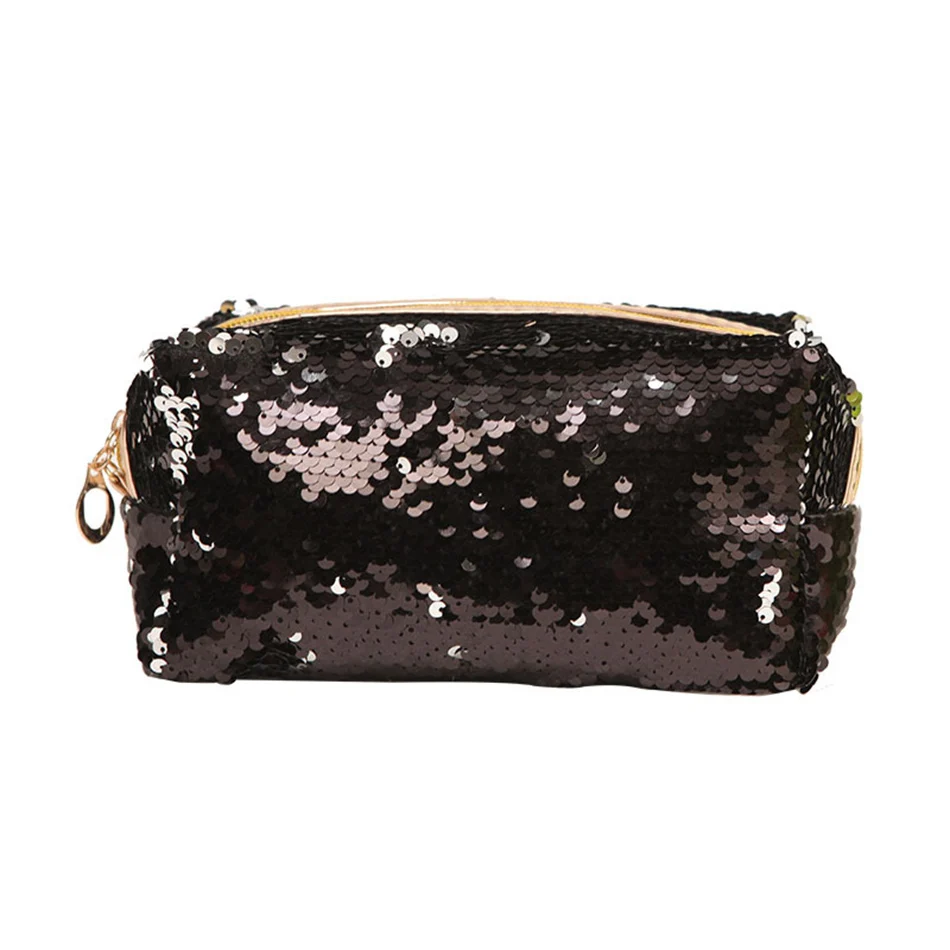 5 Fashion Sequin Glitter Portable Cosmetic Bag Organizer Holder Small Makeup Case Travel Storage Beauty Wash Zipper Women Girl Box - Цвет: 5