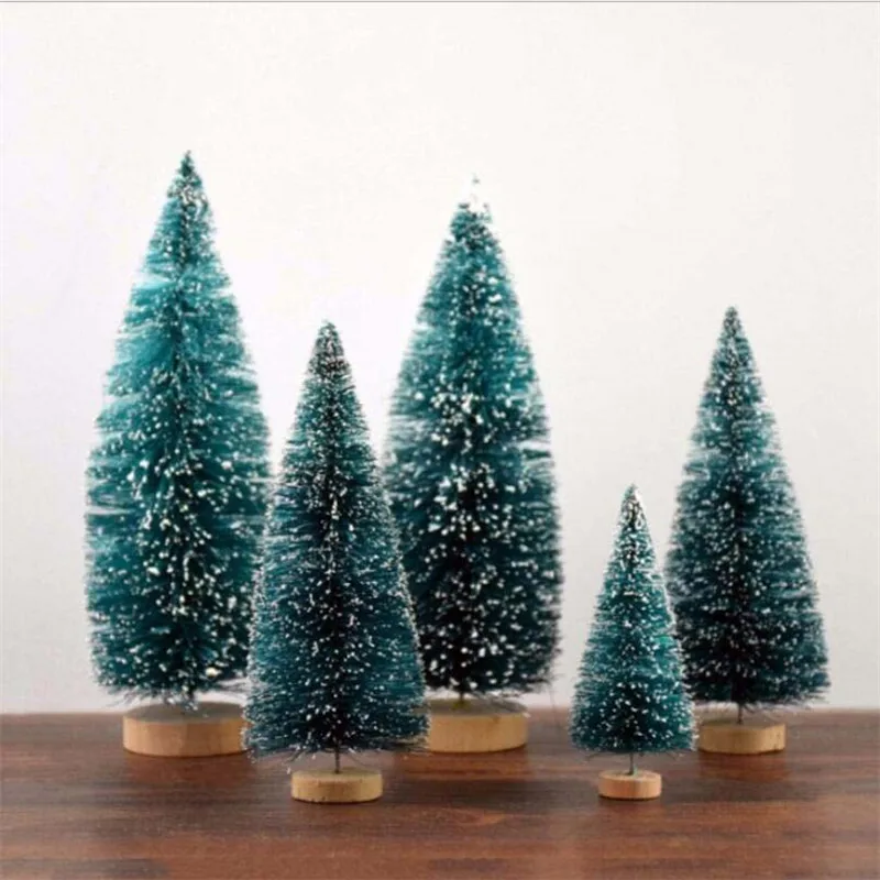 Mini Christmas Tree Sisal Silk Cedar Decoration Small Artificial Santa Snow Home | Дом и сад