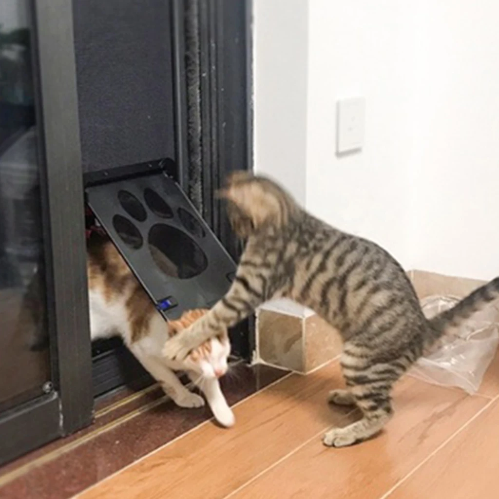 

Pet Cat Dog Door Safe Lockable Magnetic Screen Door Dogs Cats Window Gate For Pets Freely Fashion Pretty Pattern Easy Install