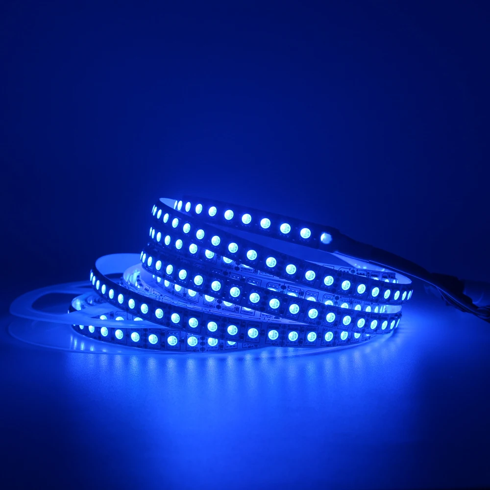 SMD 5054 LED Strip 5M 120leds/m diode Flexible 600 led Tape Light 12V 24V more bright than 5050 2835 5630 RGB white/warm white