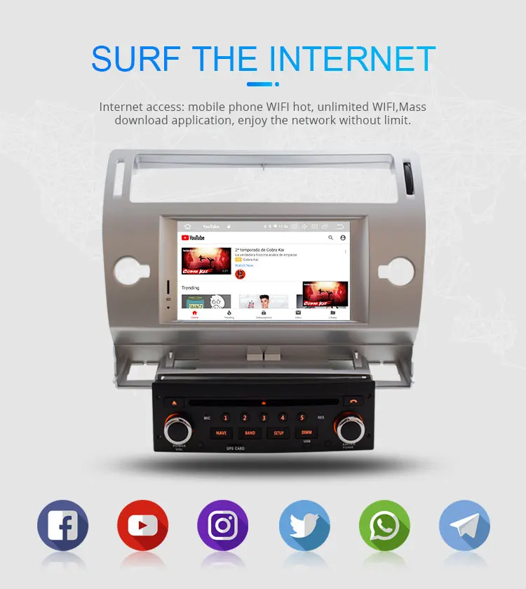 Cheap LJHANG Android 9.0 Car Radio DVD Player For Citroen C4 Quatre Triumph 2004-2012 Multimedia Auto Stereo GPS WIFI IPS 8 Core USB 10