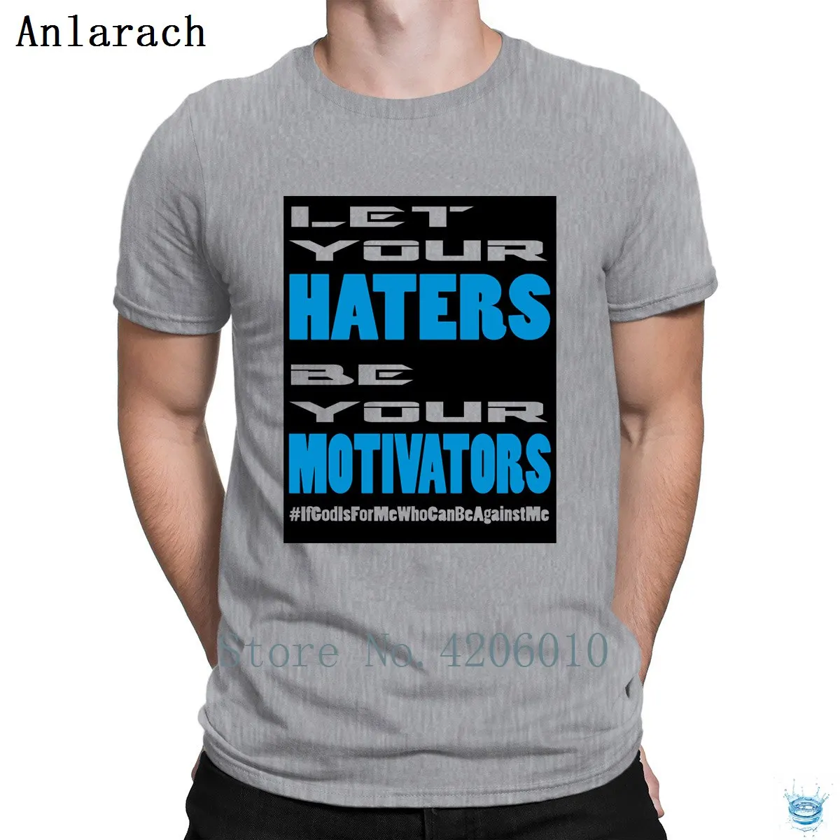 Let Haters Be moticators, футболки, персонализированные Kawaii, хлопок, Весенняя футболка для мужчин, дышащие топы, Веселый рисунок - Цвет: Gray