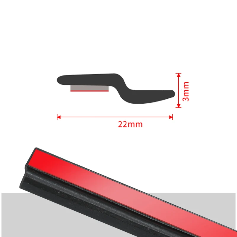 2 метра клейкая Автомобильная уплотнительная полоса авто дверь окно багажник уплотнение Пылезащитная звукоизоляция EPDM резиновые полосы Стайлинг - Цвет: z